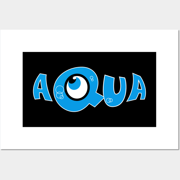 Aqua - Band Logo Wall Art by RedOcelotThreads